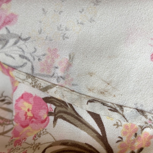 Reformation Verbena Maxi Dress 2 Leila Floral Ruffle Neckline Ivory Pink Cottage - Picture 10 of 15